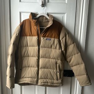 PATAGONIA MEN'S BIVY DOWN JACKET Two tone Tan size Large